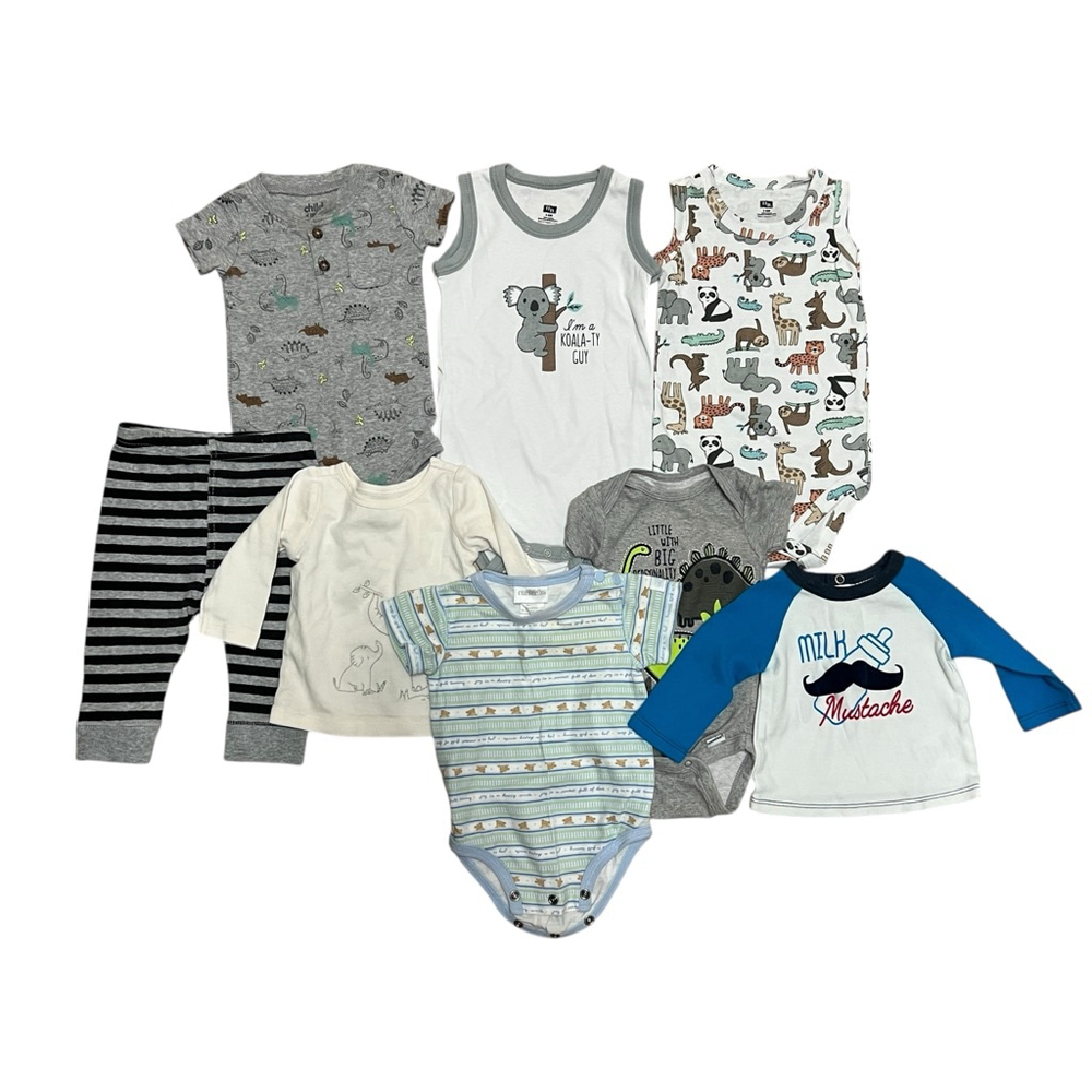 Baby Boy Clothes Lot 3-6M & 0-3M Carter’s Gerber Absorba Tops Bodysuits Pants